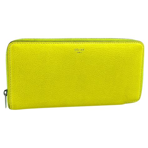 celine yellow wallet